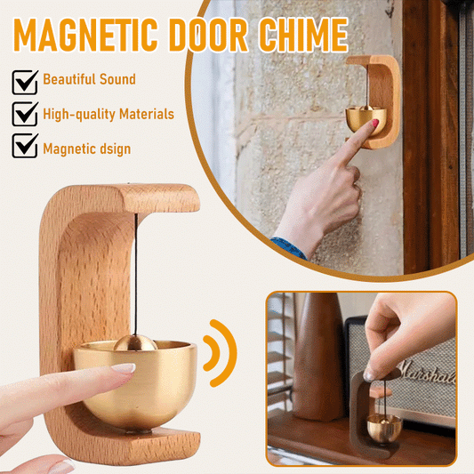 Wooden Magnetic Door Chime – Soft, Calming Sound for a Cozy Home