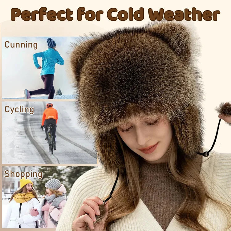 Little Raccoon Trapper Hat — Cute & Cozy Winter Warmth for Kids & Adults
