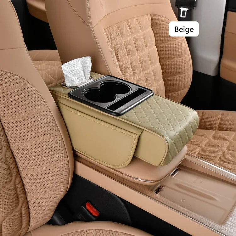 4-in-1 Multifunctional PU Leather Car Armrest Cushion