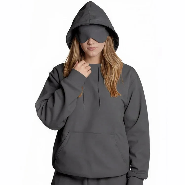 Comfort Hoodie with Built-In Eye Mask