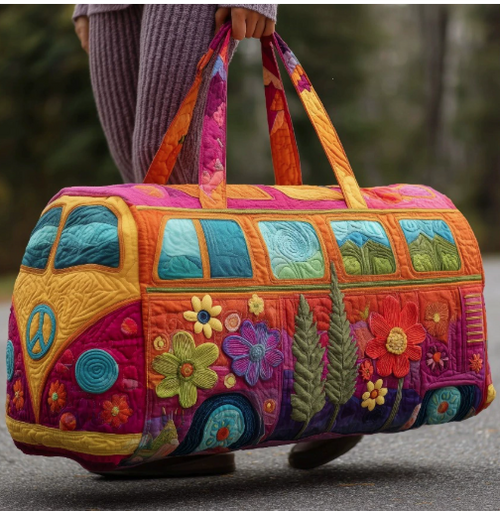 Boho Bloom Quilted Duffle Bag