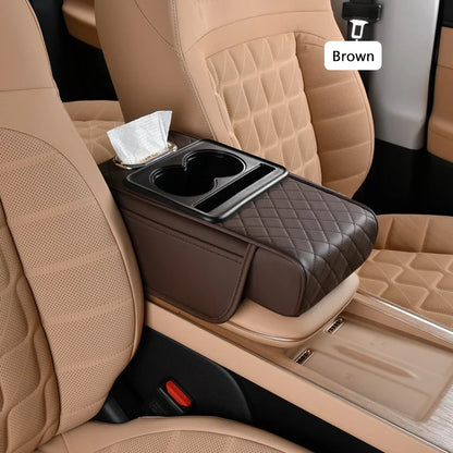 4-in-1 Multifunctional PU Leather Car Armrest Cushion