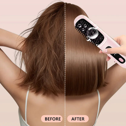 Portable Hair Straightening Brush — Smooth Style Anywhere
