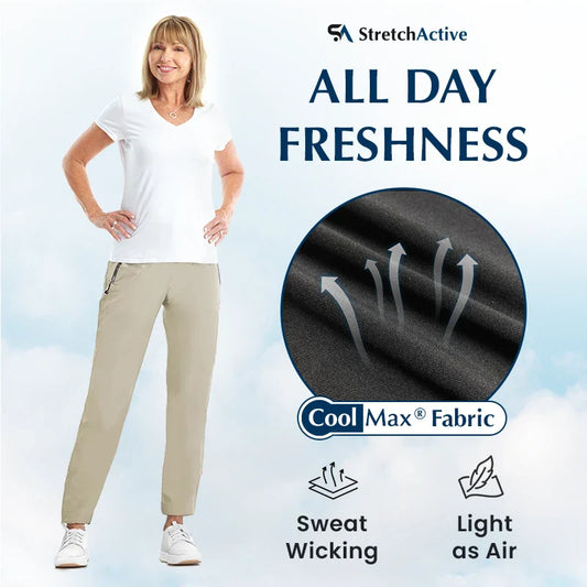 StretchActive - Women's Ultra Stretch Breathable Casual Pants
