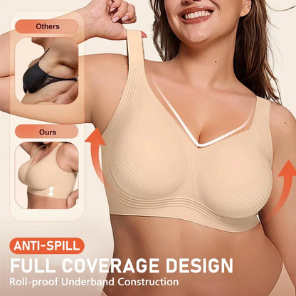 Crafted for Comfort：Full coverage wireless bra💖