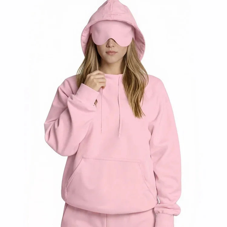 Comfort Hoodie with Built-In Eye Mask