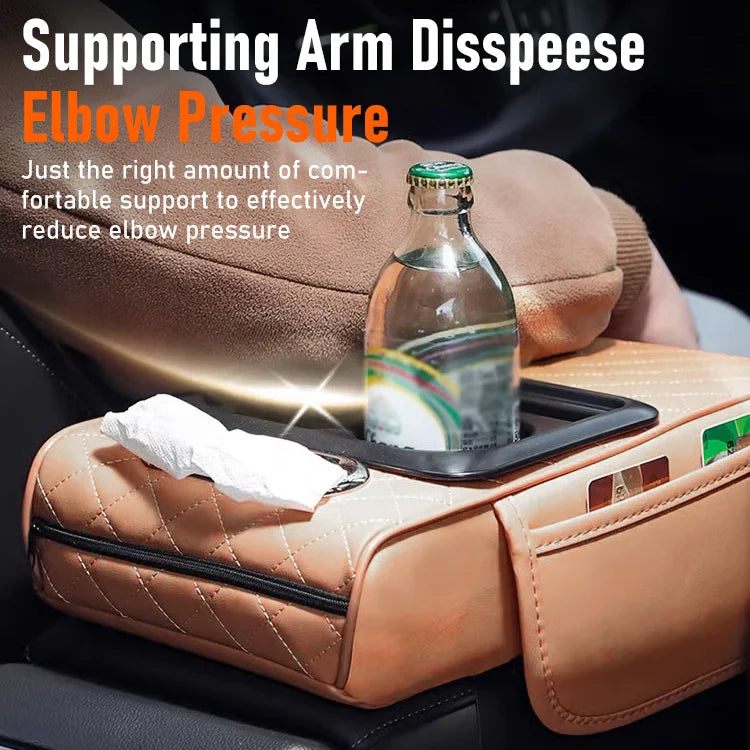 4-in-1 Multifunctional PU Leather Car Armrest Cushion
