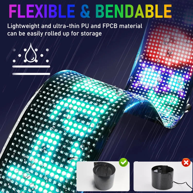 Smart Flexible LED Car Display — Your Message, Seen Instantly