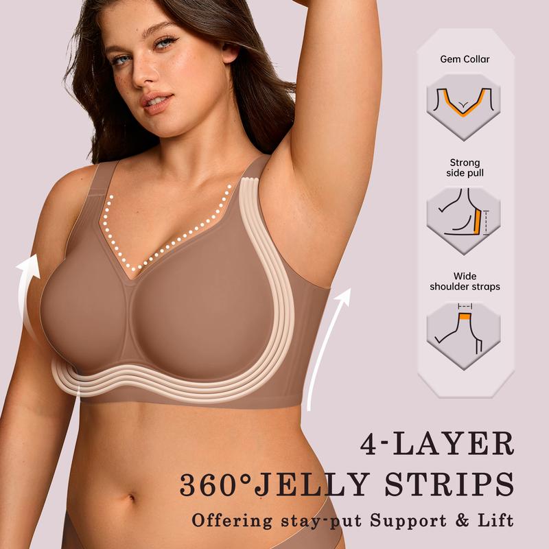 Crafted for Comfort：Full coverage wireless bra💖