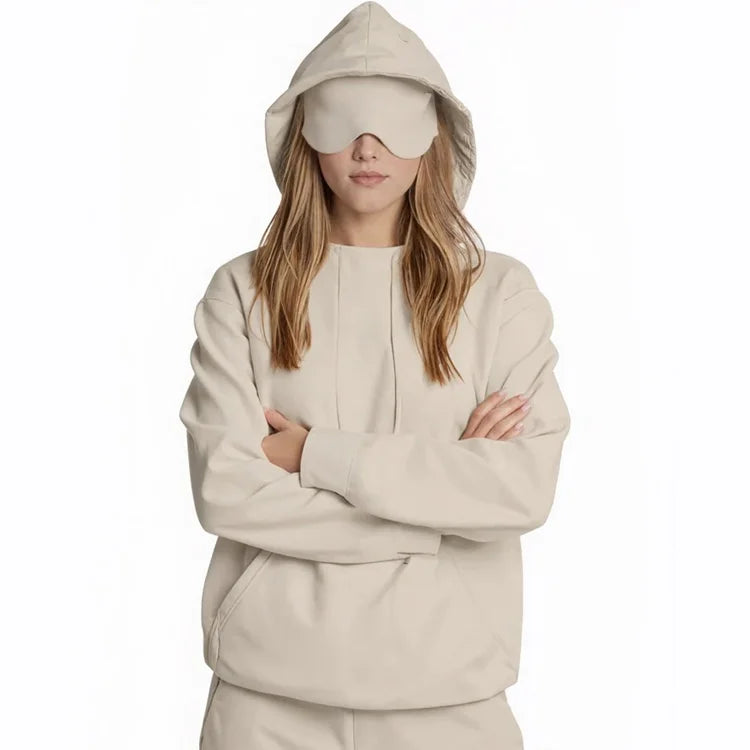 Comfort Hoodie with Built-In Eye Mask