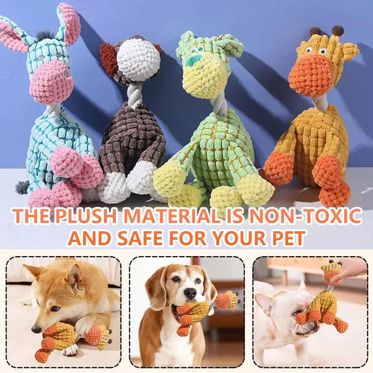 The Indestructible plush dog toys for aggressive chewers
