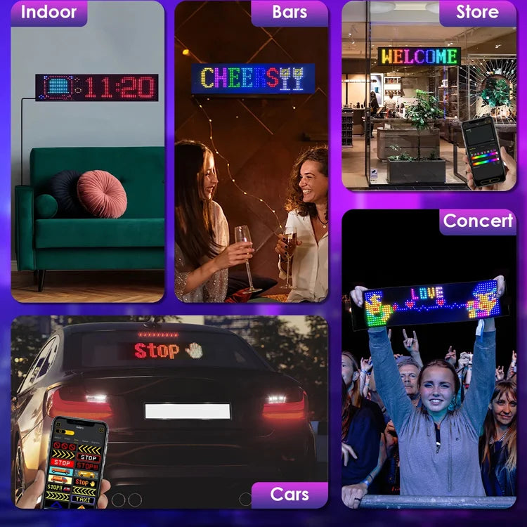 Smart Flexible LED Car Display — Your Message, Seen Instantly