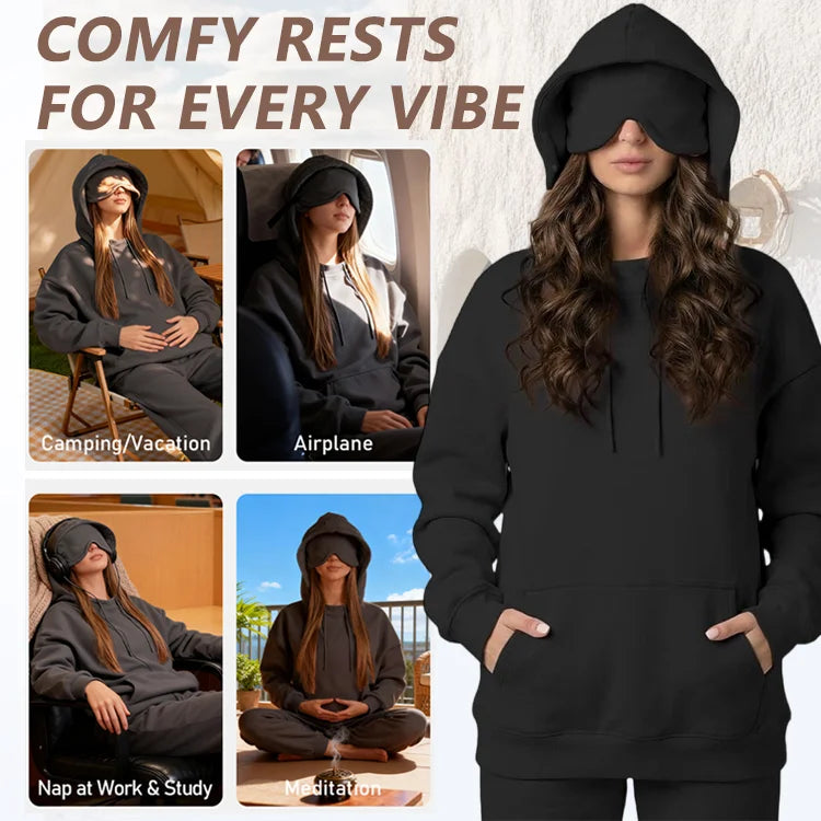 Comfort Hoodie with Built-In Eye Mask