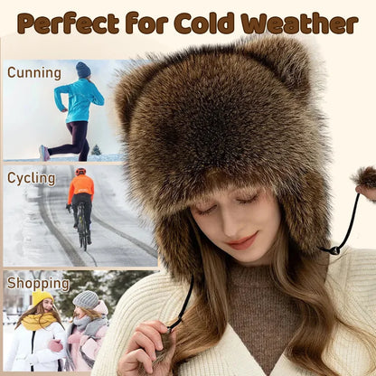 Little Raccoon Trapper Hat — Cute & Cozy Winter Warmth for Kids & Adults
