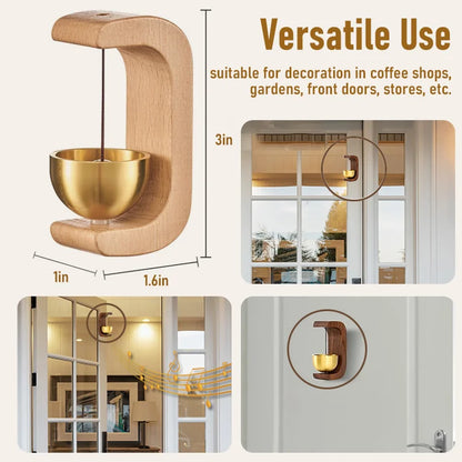 Wooden Magnetic Door Chime – Soft, Calming Sound for a Cozy Home