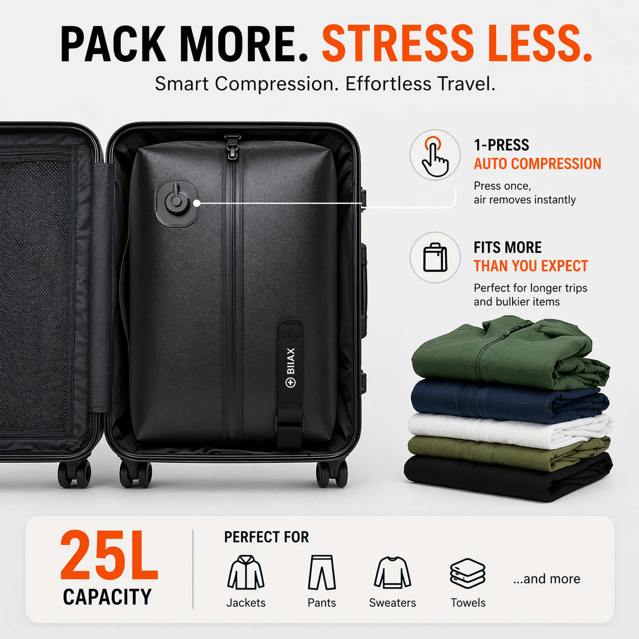 AutoPump Compression Travel Bag