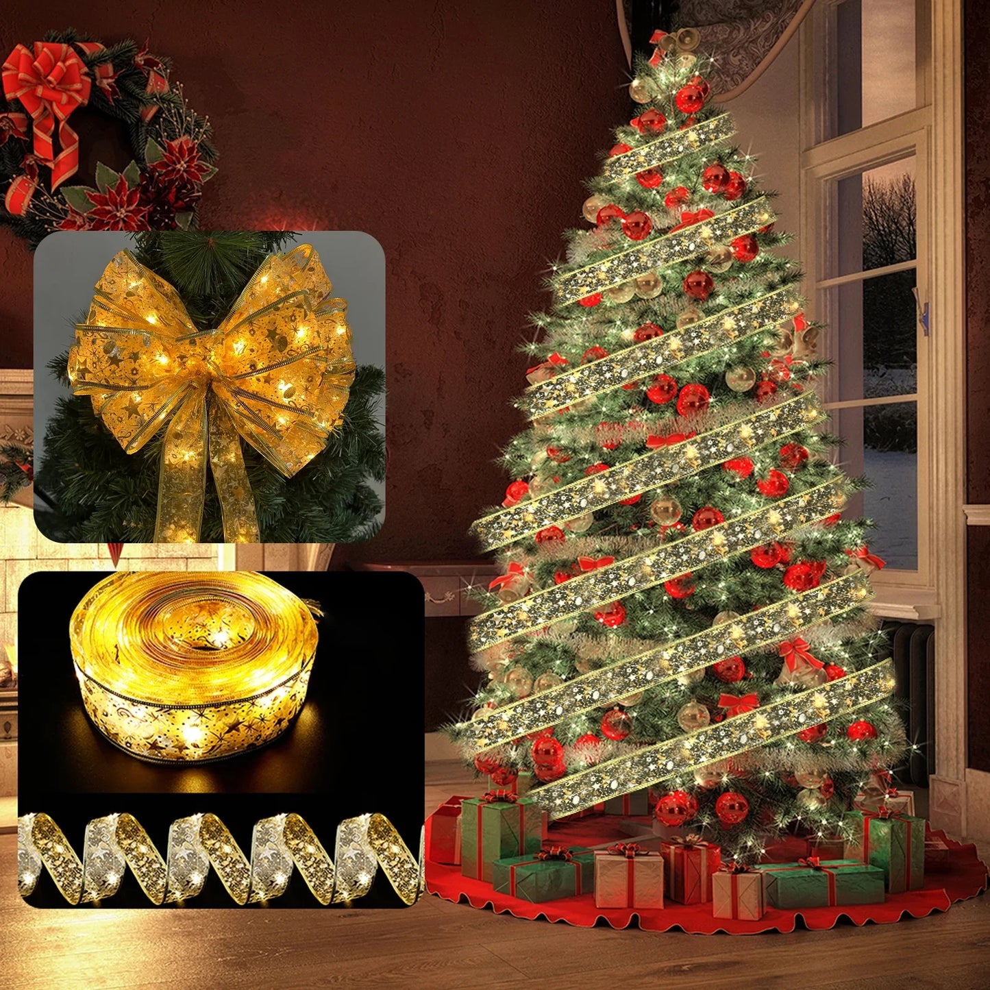 ✨ TwinkleRibbon Christmas Fairy Lights