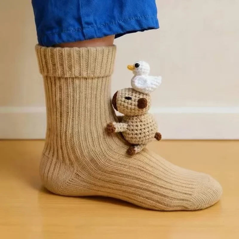 Cute Animal Knit Socks – Cloud-Soft Warmth That Makes Every Winter Moment Cozier