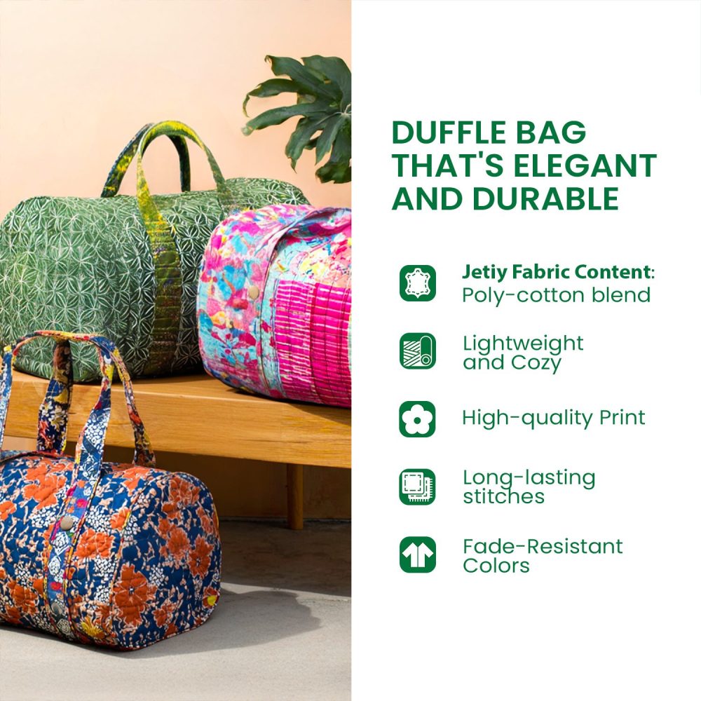 Boho Bloom Quilted Duffle Bag