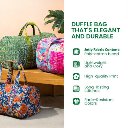 Boho Bloom Quilted Duffle Bag