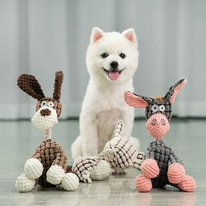 The Indestructible plush dog toys for aggressive chewers